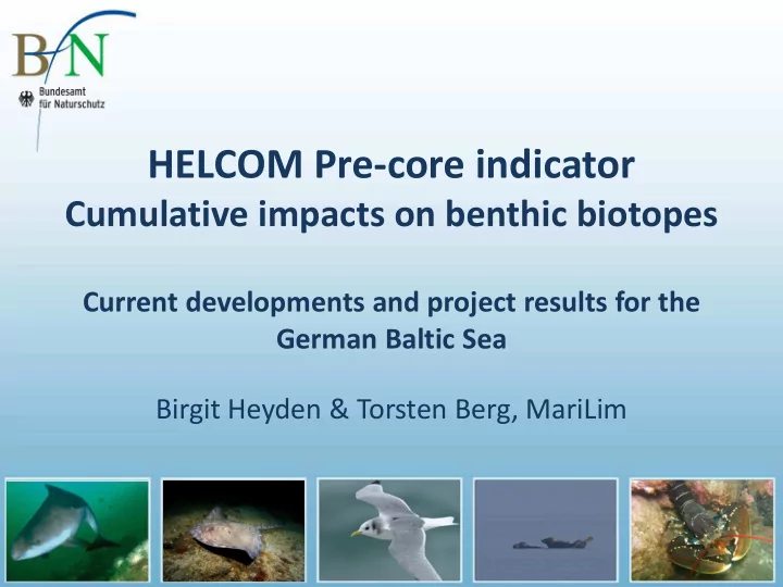 helcom pre core indicator