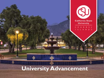 University Advancement  University Advancement  Development  Communication &amp; Marketing