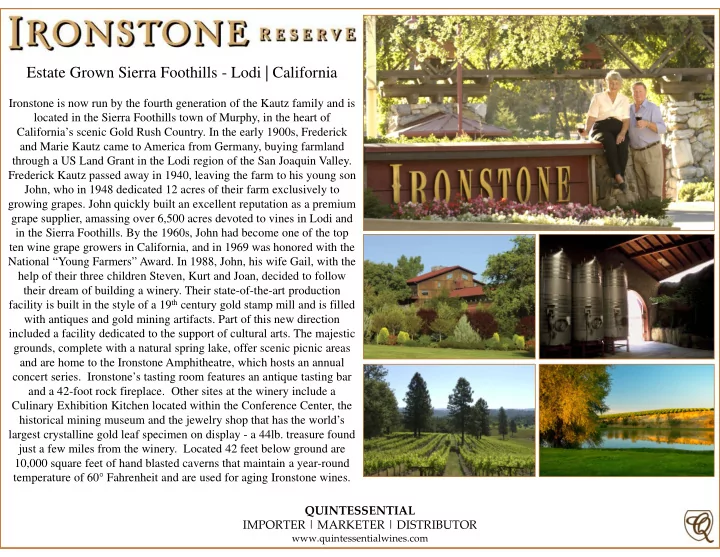 estate grown sierra foothills lodi california