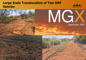MGX  September 2018  Outline  1. Introduction  2. Context and Background  3. Establishing the Plots