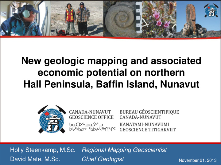 new geologic mapping and associated economic potential on