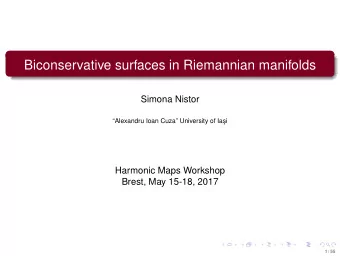 Biconservative surfaces in Riemannian manifolds  Simona Nistor  Alexandru Ioan Cuza