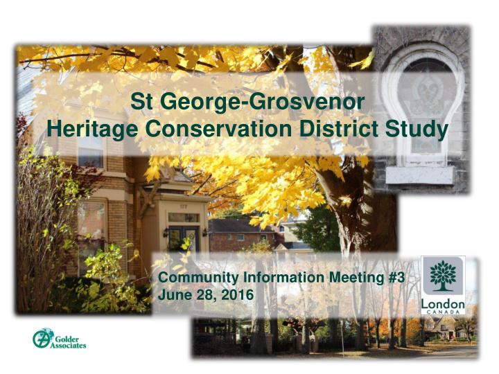 st george grosvenor heritage conservation district study