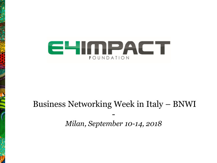 business networking week in italy bnwi