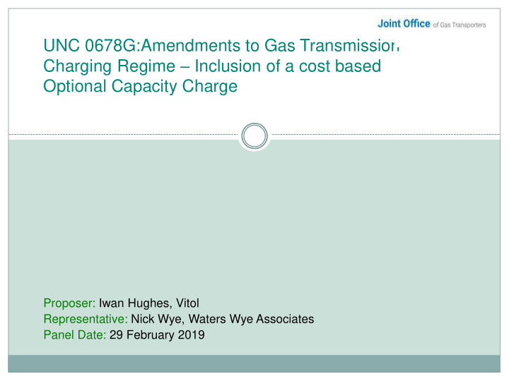 optional capacity charge