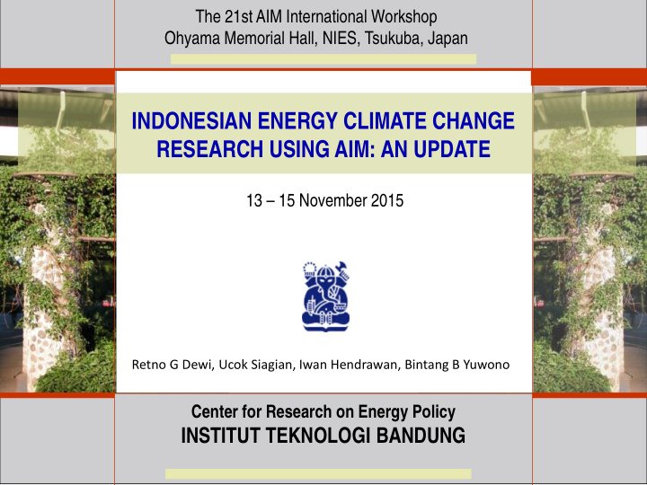 indonesian energy climate change research using aim an