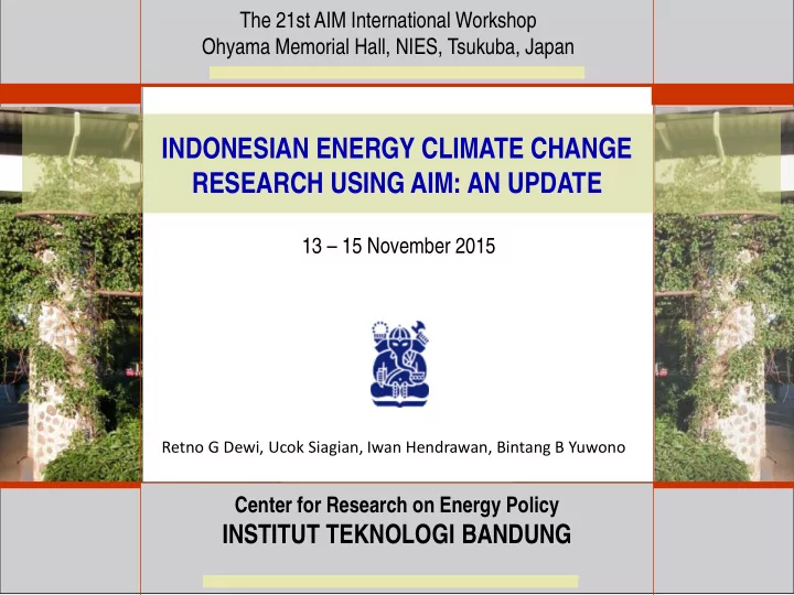 indonesian energy climate change research using aim an