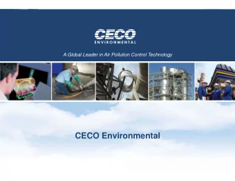 CECO Environmental    1 CECO Environmental CECO is a global leader in
