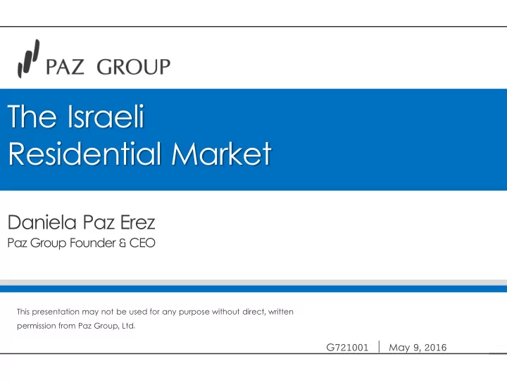 residential market