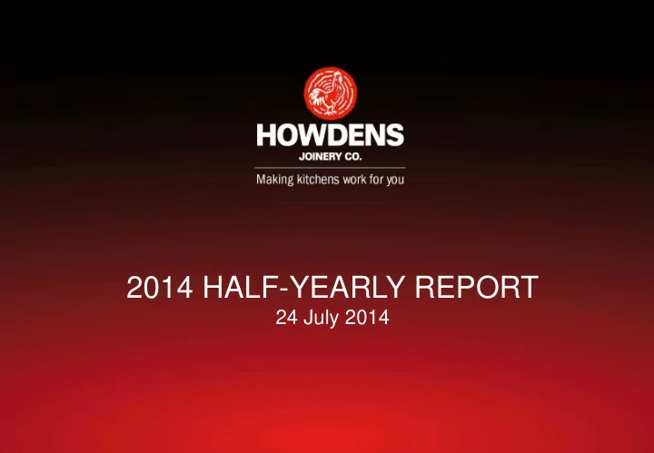 2014 half yearly report