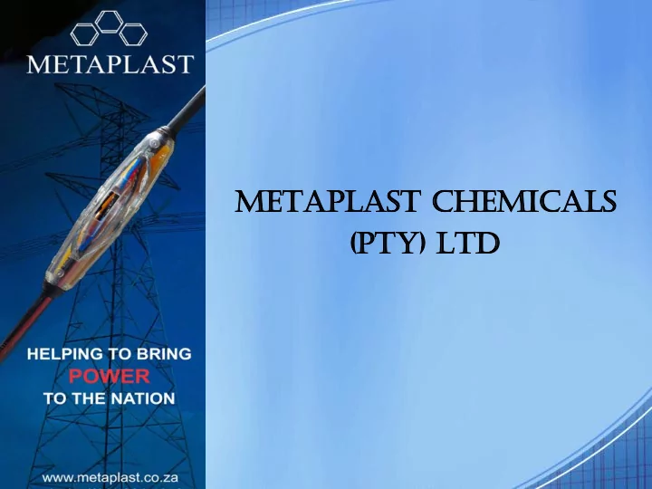 metap taplast last chemicals micals pty y ltd low voltage