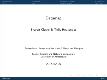 Datamap  Sharon Gieske &amp; Thijs Houtenbos  Supervisors: Jeroen van der Ham &amp; Barry van