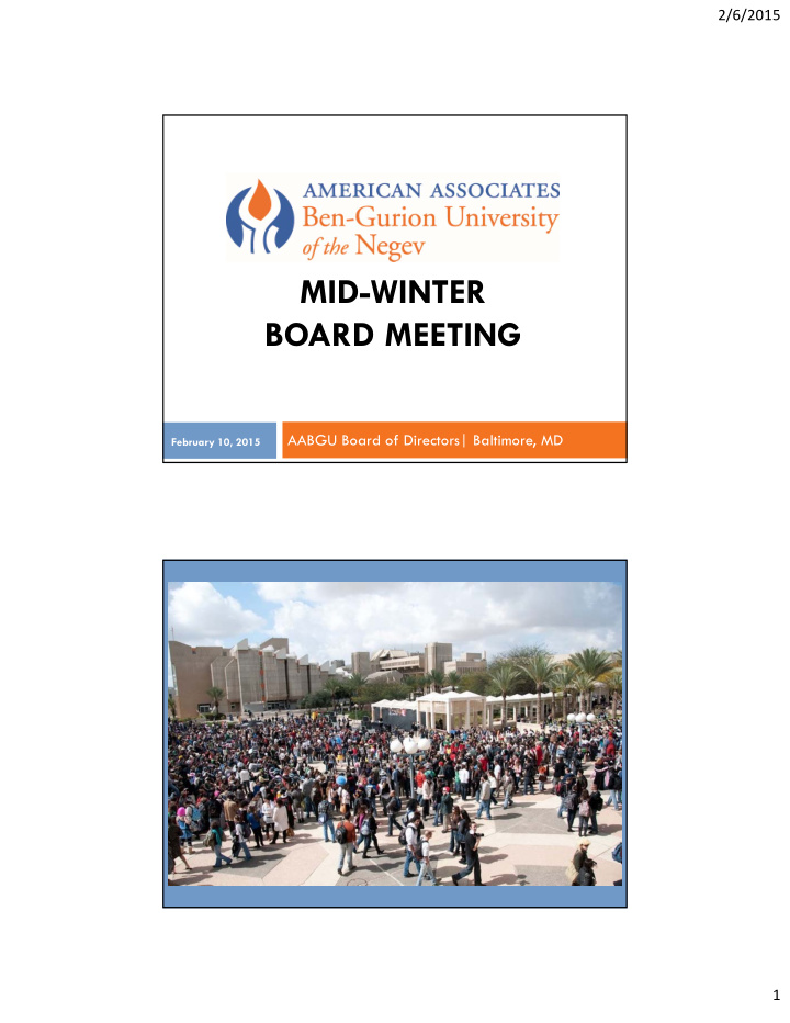 mid winter board meeting