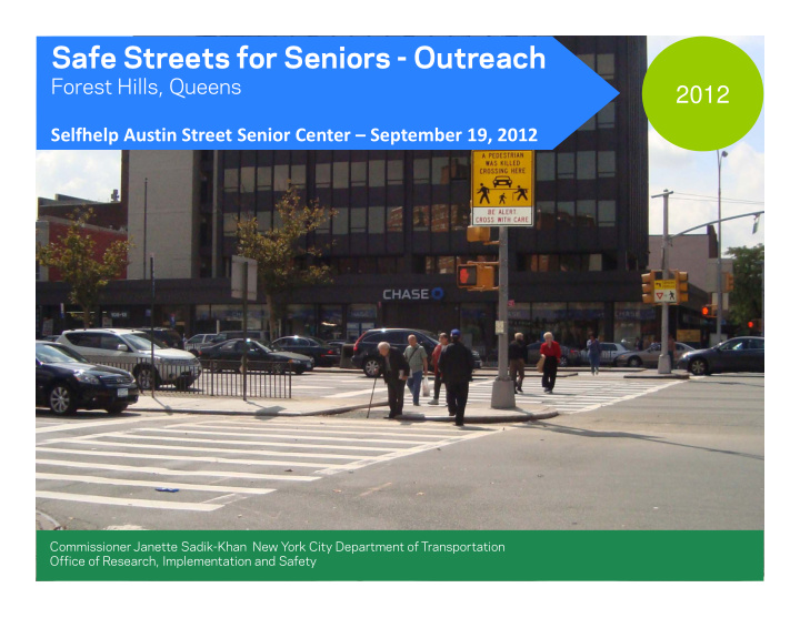 safe streets for seniors outreach
