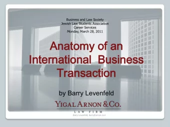 In  Inte  tern  rnat  atio  ional  nal  B  Bus  usin  iness  ess  Tr  Tran  ansa  sacti  ction  on