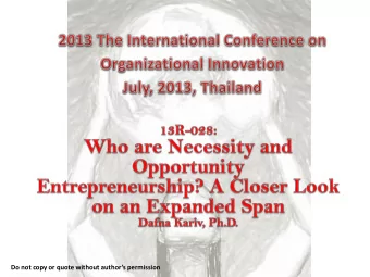 Do not copy or quote without authors permission  This research attempts at determining