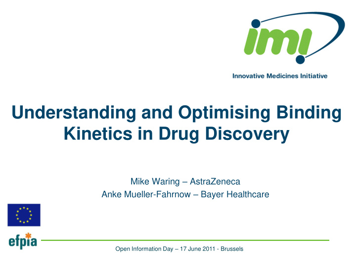kinetics in drug discovery
