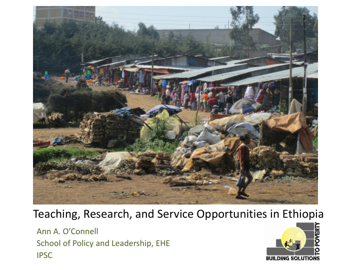 teaching research and service opportunities in ethiopia