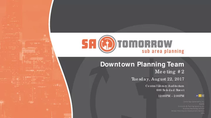 downtown planning team