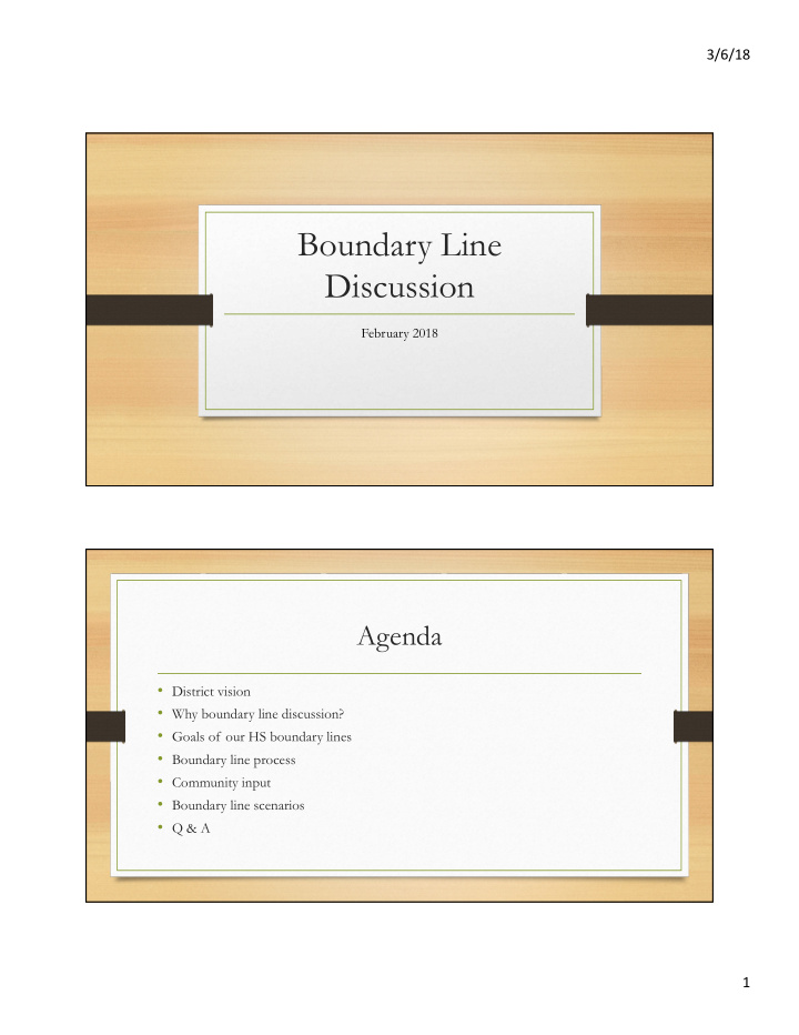 boundary line discussion