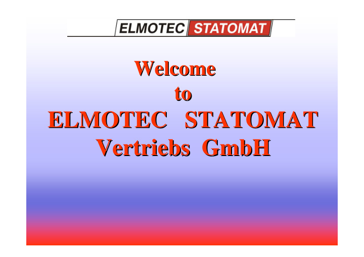 elmotec statomat statomat elmotec vertriebs gmbh