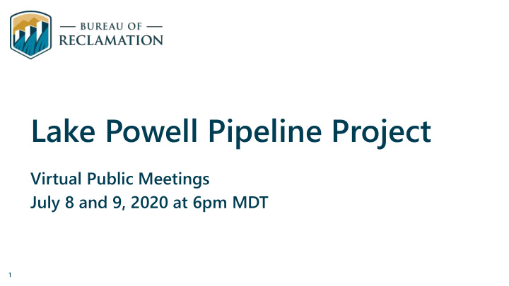 lake powell pipeline project