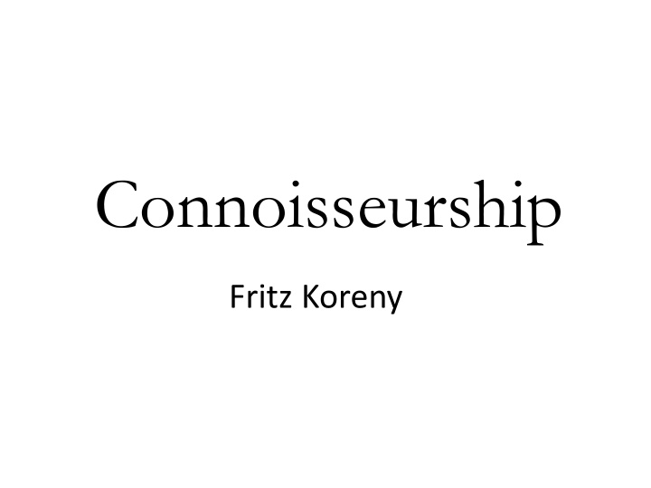 connoisseurship