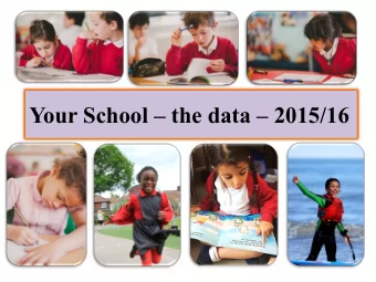 Your School  the data  2015/16  Your schools context  Were a larger than average