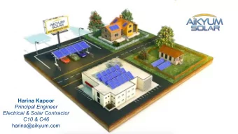 Harina Kapoor  Principal Engineer  Electrical &amp; Solar Contractor  C10 &amp; C46