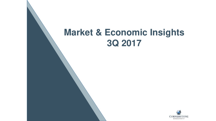 market economic insights