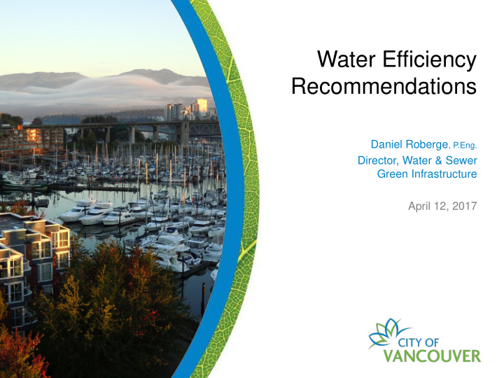 water efficiency recommendations