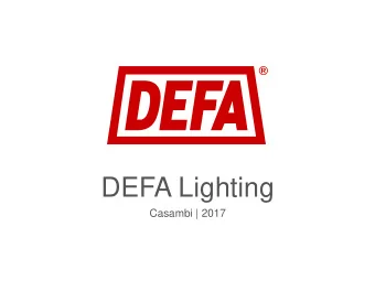 DEFA Lighting  Casambi | 2017  Casambi  Smartcontrol  2017  Casambi  -What is Casambi?  2017