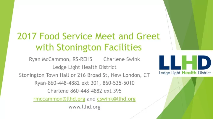 with stonington facilities
