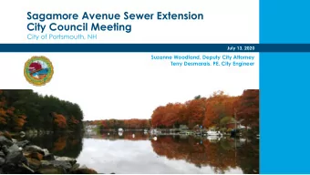 Sagamore Avenue Sewer Extension  City Council Meeting  City of Portsmouth, NH  July 13, 2020