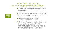 who cares about oral care