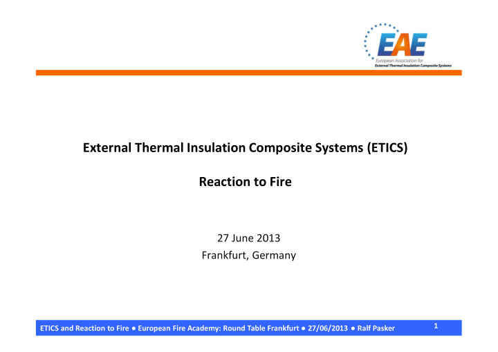 external thermal insulation composite systems etics
