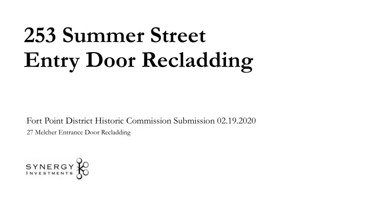 entry door recladding