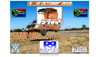 2019  KR19  TOUR PRESENTATION  Kalahari Sunset  KR19  EURO TOUR PRESENTATION  Kalahari  Khoi-San