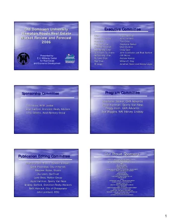 1  Our Proud Sponsors  Our Proud Sponsors  Special thank you to  LI BERTY PROPERTY TRUST  LI BERTY