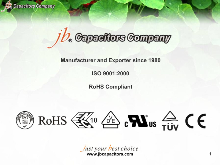 manufacturer and exporter since 1980 iso 9001 2000 rohs