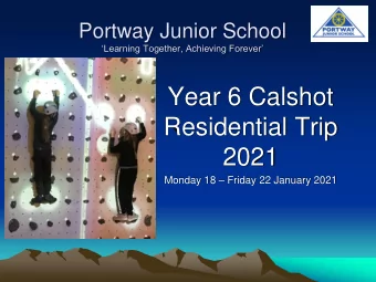 Year 6 Calshot  Residential Trip  2021 Monday 18  Friday 22 January 2021  Calshot Activities