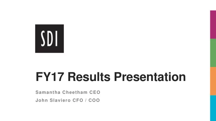 fy17 results presentation