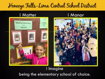 i Matter  i Manor  i Imagine  being the elementary school of choice.  Tonight, we hope you take