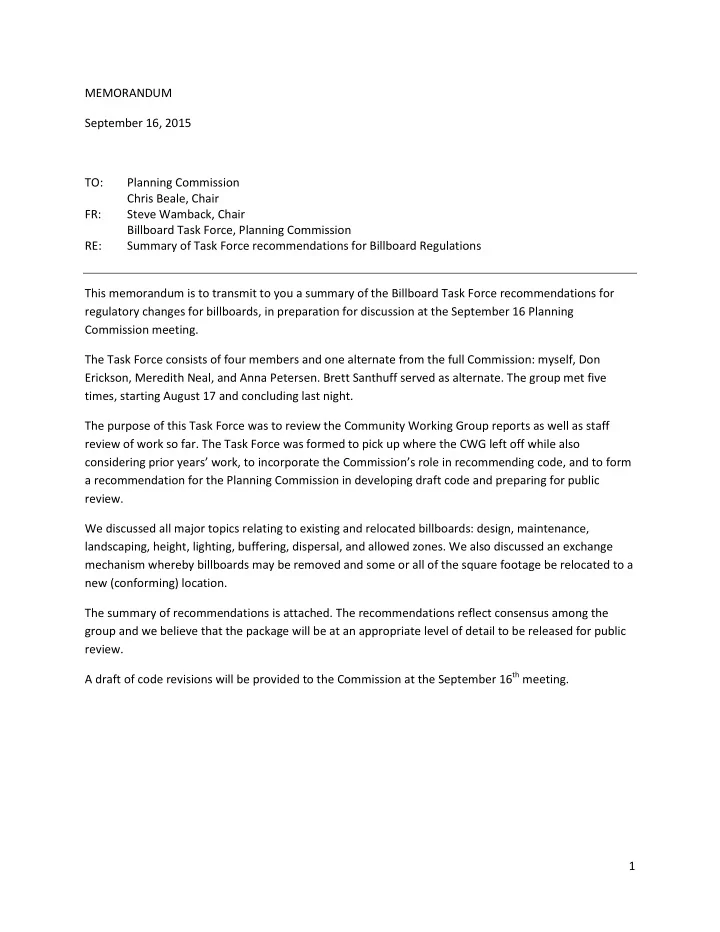 memorandum september 16 2015 to planning commission chris