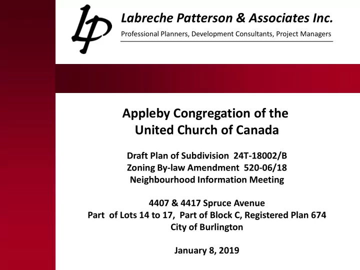 appleby congregation of the