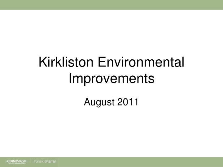 kirkliston environmental improvements