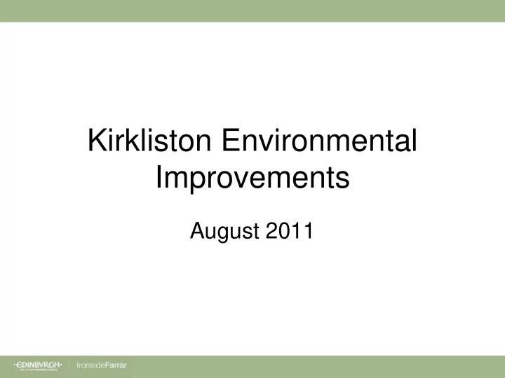 kirkliston environmental improvements
