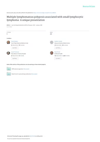 Multiple lymphomatous polyposis associated with small lymphocytic  lymphoma: A unique presentation