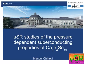 SR studies of the pressure  dependent superconducting  Formatvorlage des Untertitelmasters durch