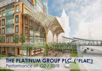 Disclaimer The information contained in this presentation is strictly confidential and is provided